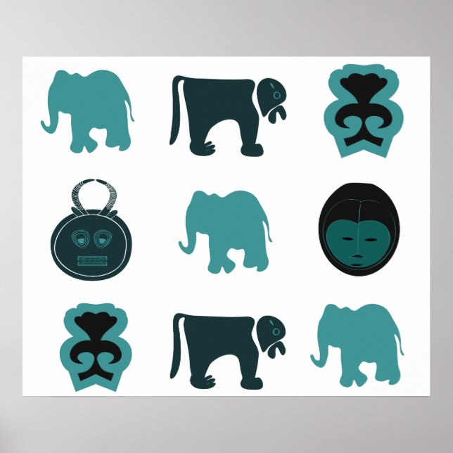 Abstract african tribal art poster (Front)