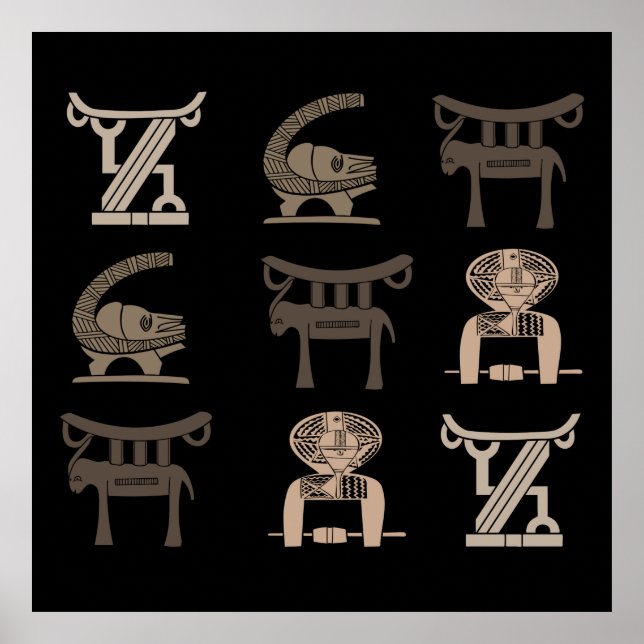 Abstract African tribal art Poster (Front)