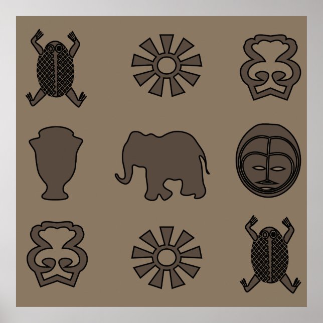 Abstract african tribal art poster (Front)