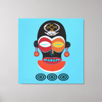 Abstract African Tribal colourful face art