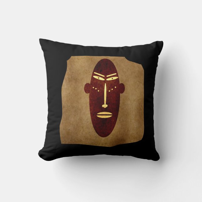 Abstract african tribal drawing cushion (Front)