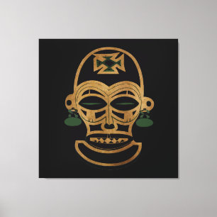 Abstract African tribal face tattoo drawing Canvas Print