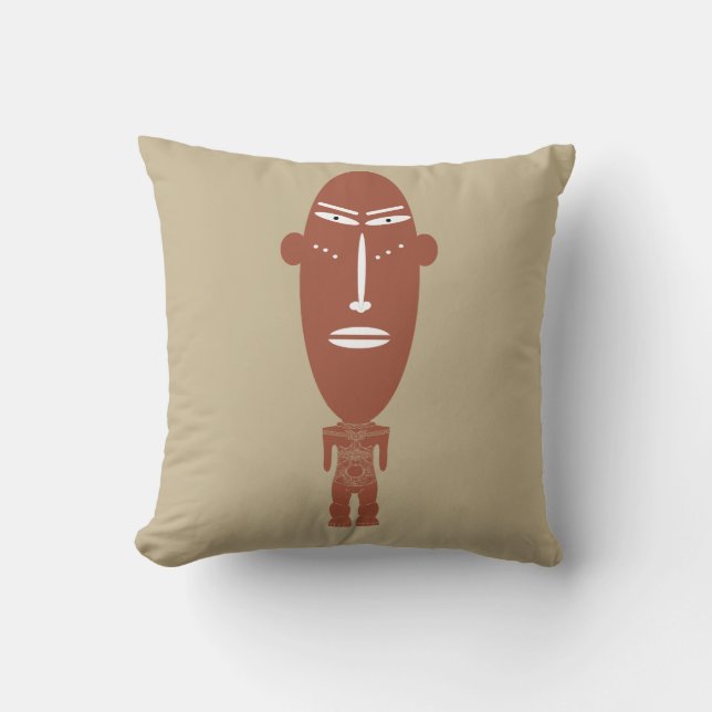 Abstract African tribal indigenous art Cushion (Front)
