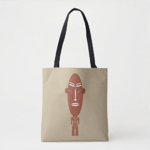 Abstract African tribal indigenous face tattoo art Tote Bag