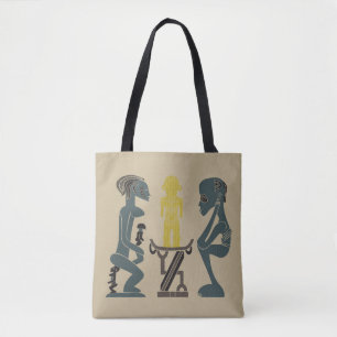 Abstract African tribal scene Tote Bag