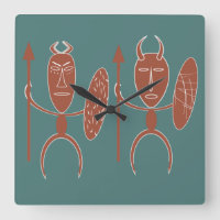 Abstract African tribal warrior art