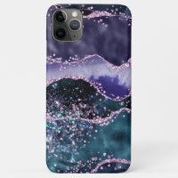 *~* Abstract Agate Glitter Ocean Waves