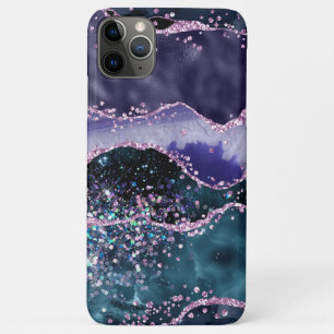 *~* Abstract Agate Glitter Ocean Waves Case-Mate iPhone Case
