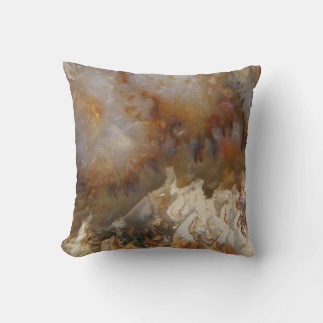 Abstract Agate throw pillow (Front)