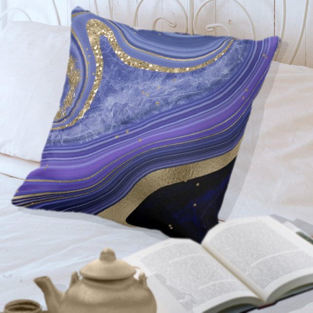 Abstract Agate V1 Midnight ID827 Cushion (Creator Uploaded)