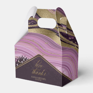 Abstract Agate Wedding Mauve V2 ID827 Favour Box