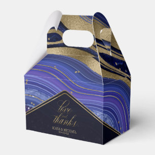 Abstract Agate Wedding Midnight V2 ID827 Favour Box