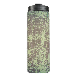 Abstract aged aluminium thermal tumbler