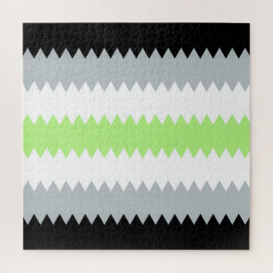 Abstract Agender Pride Flag Jigsaw Puzzle