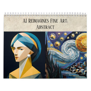 Abstract AI Art Aesthetic - Fine Art Remixed Calendar