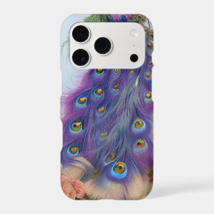 Abstract AI Art Purple Peacock feather tail