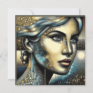 Abstract Ai Art Women's Face