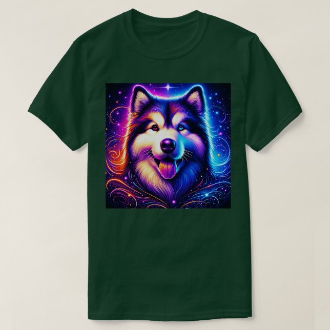 Abstract Alaskan Malamute TShirt (Design Front)