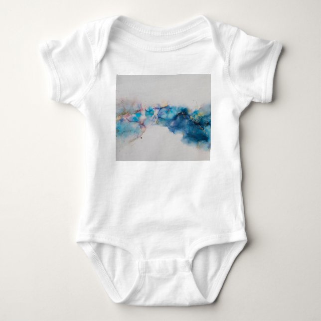 Abstract Alcohol Ink Art Background Baby Bodysuit (Front)