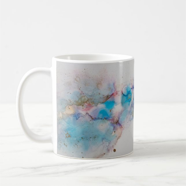 Abstract Alcohol Ink Art Background Coffee Mug (Left)
