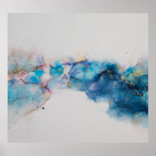 Abstract Alcohol Ink Art Background Poster