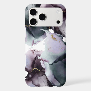 Abstract Alcohol Ink Dusty Teal Lilac Dusty Plum