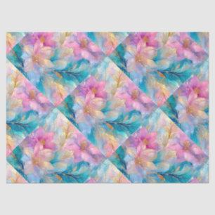 Abstract Alcohol Ink Floral Decoupage Tissue Paper