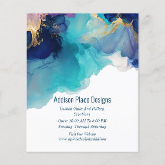 Abstract Alcohol Ink Fluid Art Business  Flyer