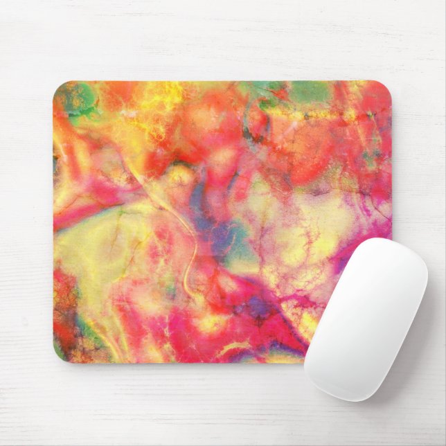 Abstract Alcohol Ink Mouse Pad (With Mouse)