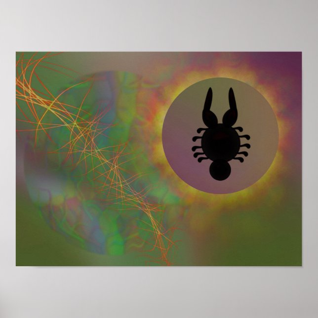 Abstract alien eclipse  poster (Front)