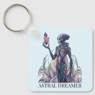 Abstract Alien Key Ring
