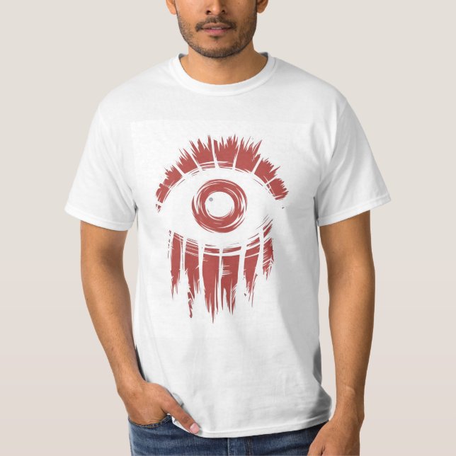 Abstract All-Seeing Eye Graphic T-Shirt (Front)
