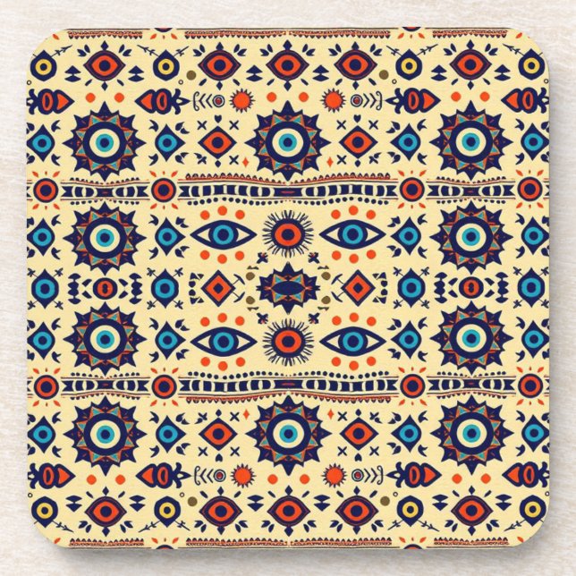 Abstract All-Seeing Eye Magical Pattern  Coaster (Front)