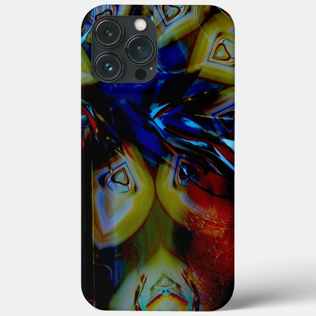 Abstract almonds under showy deformed dark glass   Case-Mate iPhone case (Back)