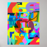 Abstract Alphabet Modern Art