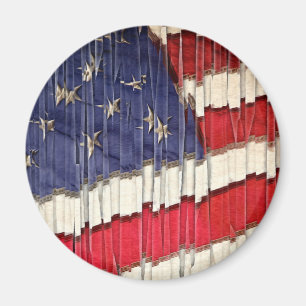 Abstract American Flag Magnet