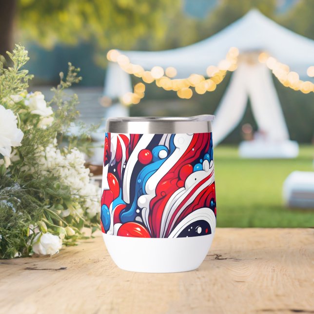 Abstract American Flag Red, White and Blue (Wedding)