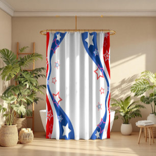 Abstract American flag Shower Curtain