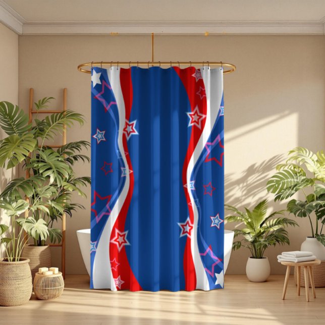 Abstract American flag Shower Curtain (Creator Uploaded)