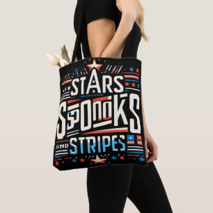 Abstract Americana: Stars, Spooks, and Stripes Tote Bag