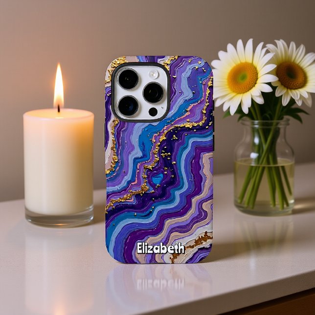 Abstract Amethyst and Gold Case-Mate iPhone Case (Creator Uploaded)