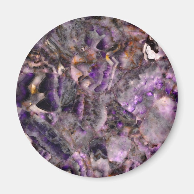 Abstract Amethyst Quartz Magnet (Front)