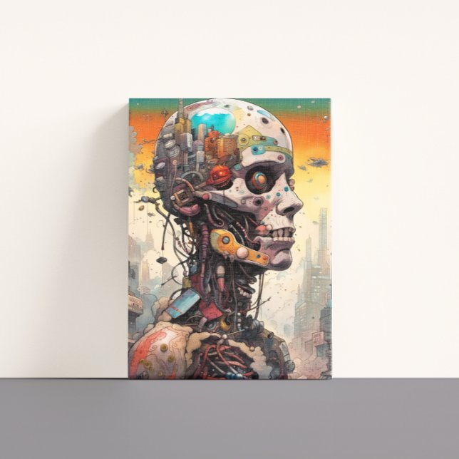 Abstract Anatomical Cyborg Canvas Print (Creator Uploaded)