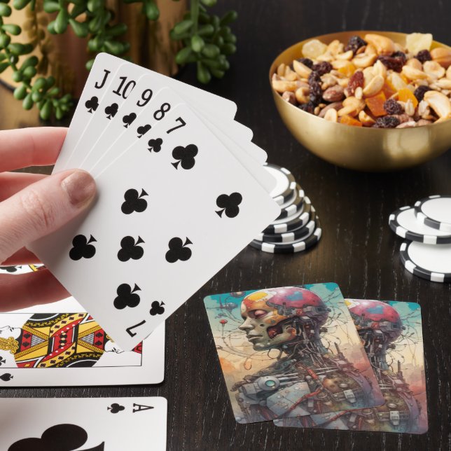 Abstract Anatomical Cyborg Playing Card (In Situ)