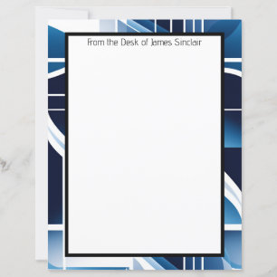 Abstract and Blue Stationery Paper