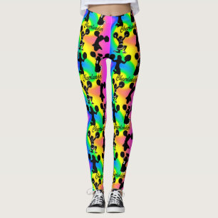 ABSTRACT AND COLORFUL CHEERLEADER LEGGINGS