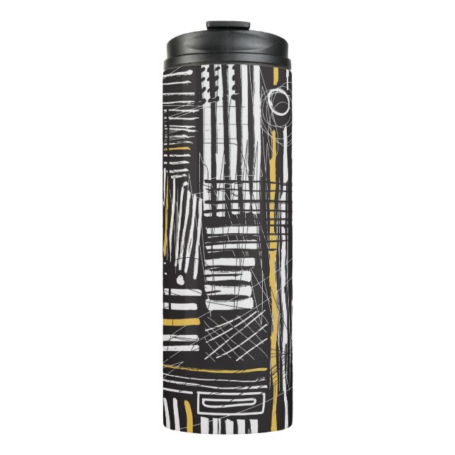 Abstract and creative seamless pattern design with thermal tumbler (Front)