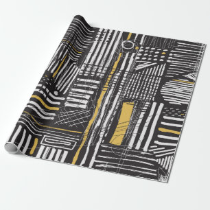 Abstract and creative seamless pattern design with wrapping paper