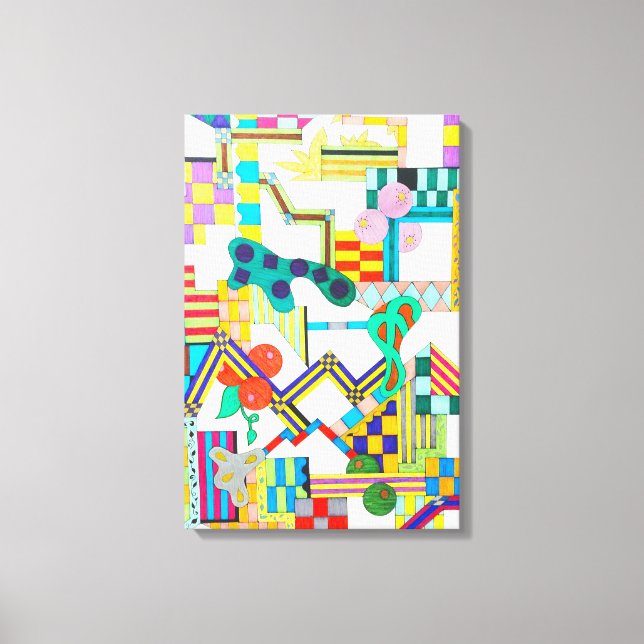 Abstract and Interlocked Canvas Print (Front)