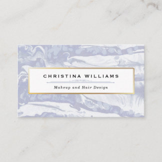 Abstract and Minimalist Blue Watercolor Business Card